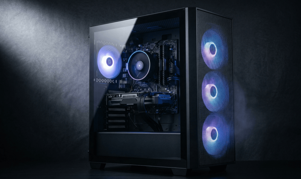 Готова бюджетна ігрова збірка ПК за $600 на Ryzen 5 і RTX 4060 у корпусі Mid-Tower з RGB підсвіткою