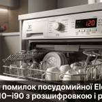 всі коди помилок посудомийної машини Electrolux — дисплей показує код помилки таблиця розшифровка