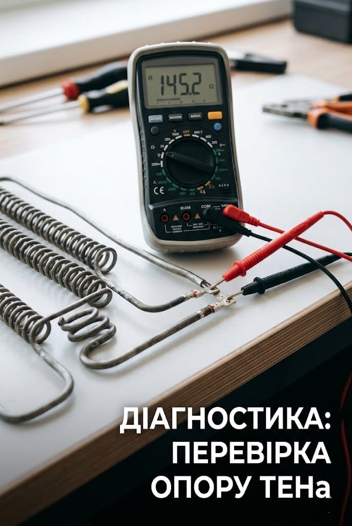 Перевірка електричного опору ТЕНа розморозки холодильника LG за допомогою цифрового мультиметра.