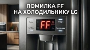 Код помилки FF на цифровому дисплеї сучасного холодильника LG