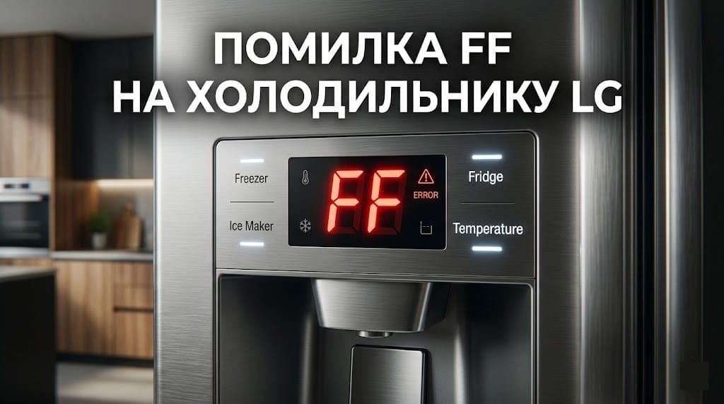 Код помилки FF на цифровому дисплеї сучасного холодильника LG