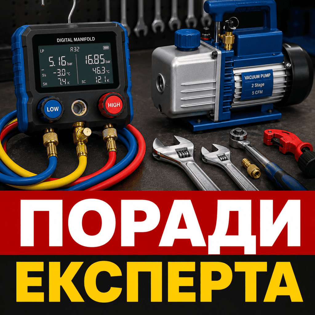 Професійне інструментальне обладнання для безпечного ремонту та сервісного обслуговування кліматичної техніки Gree.