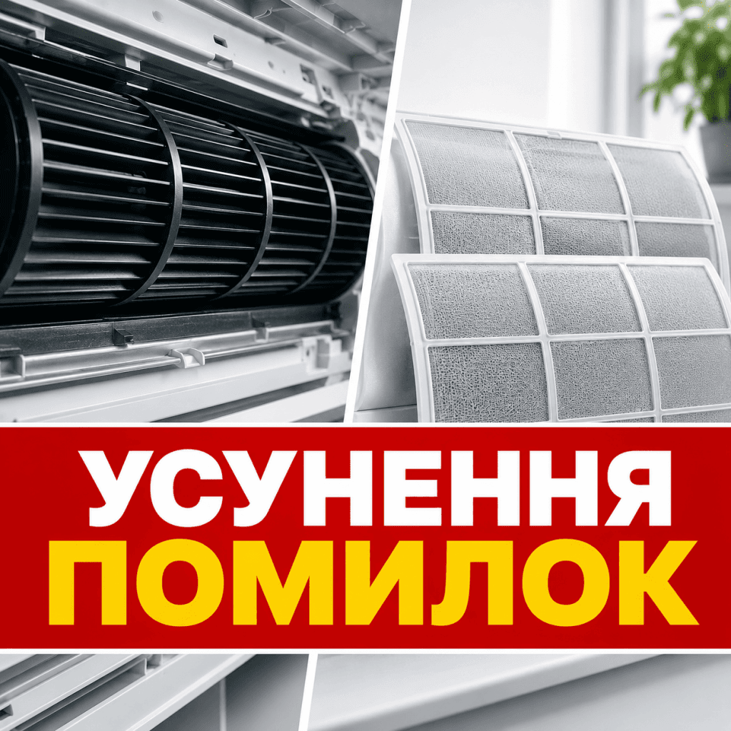Процес очищення крильчатки вентилятора та фільтрів спліт-системи Gree для усунення помилок апаратної частини.